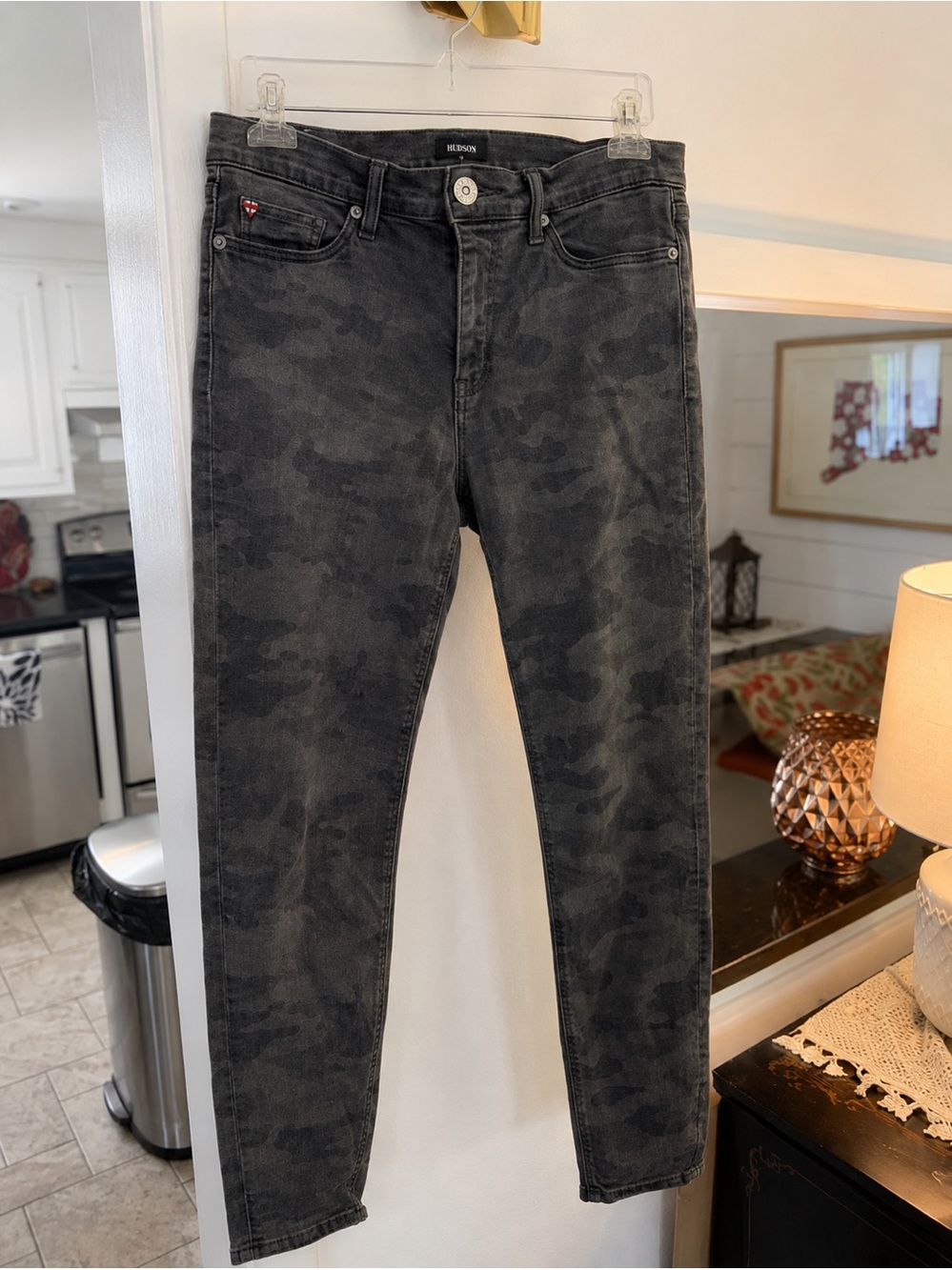 Hudson Jeans Men’s Gray Black Camo Skinny Jeans